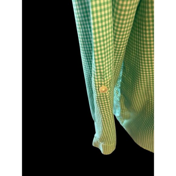 Gingham Embroidered Button Down Shirt XL Uncommon Thread J Jill Women’s Cotton - Picture 2 of 13